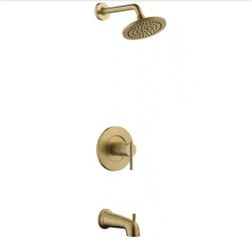 Glacier Bay Dorind Single-Handle 1-Spray Tub & Shower Faucet Brushed Gold