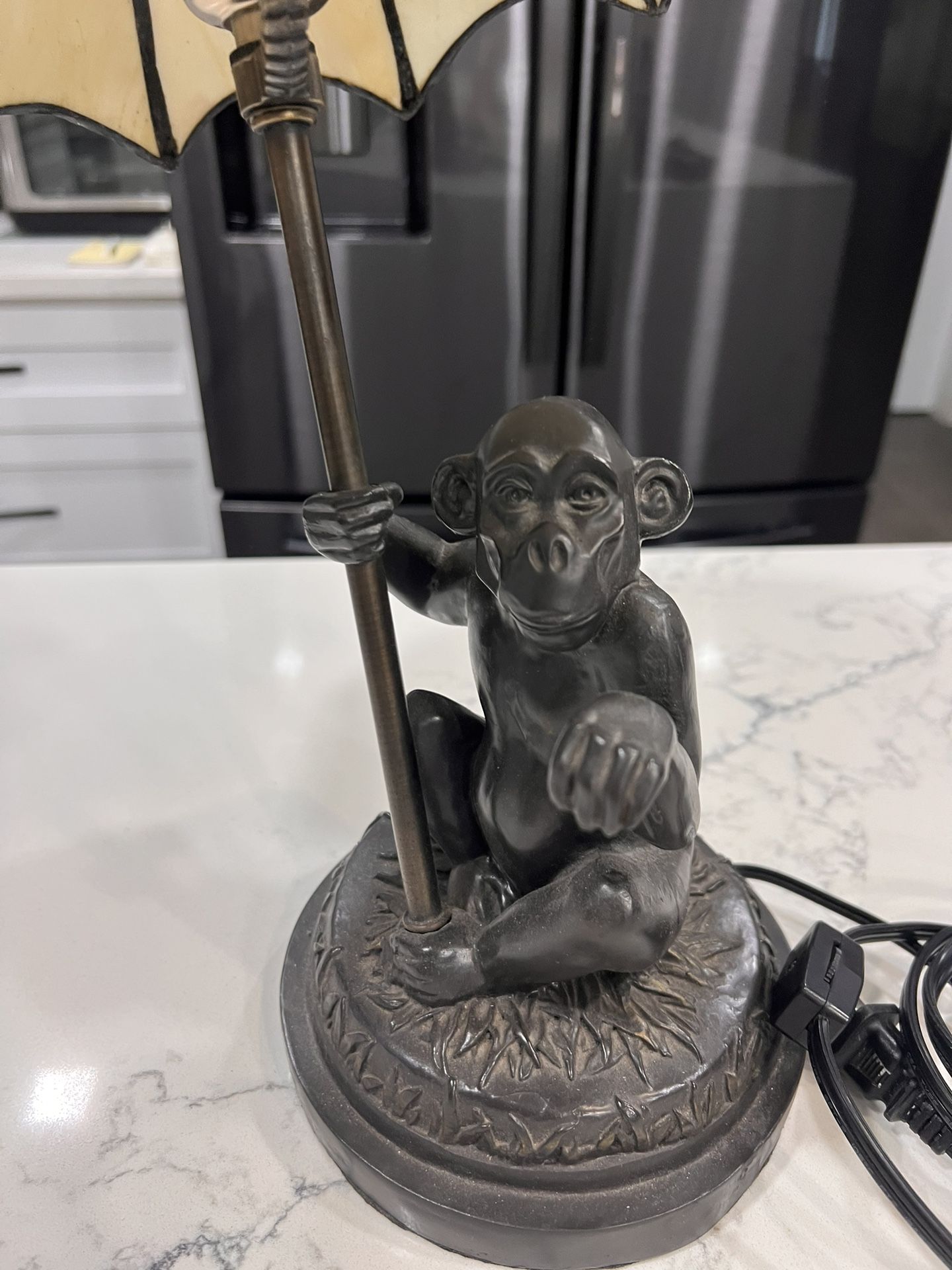 Monkey Tiffany Like  Lamp
