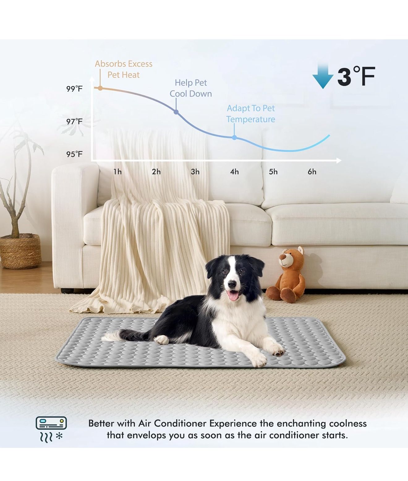 MICROCOSMOS Summer Cooling Mat & Sleeping Pad- Water Absorption Top, Materials Safe, Easy Carry, EZ Clean. Keep Cooling for Pets, Kids and Adults.(Gre