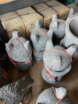 Molcajetes de piedra volcánica