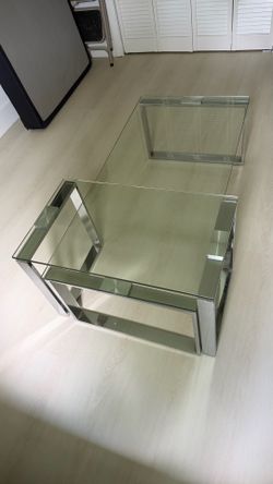 Glass 2piece table set