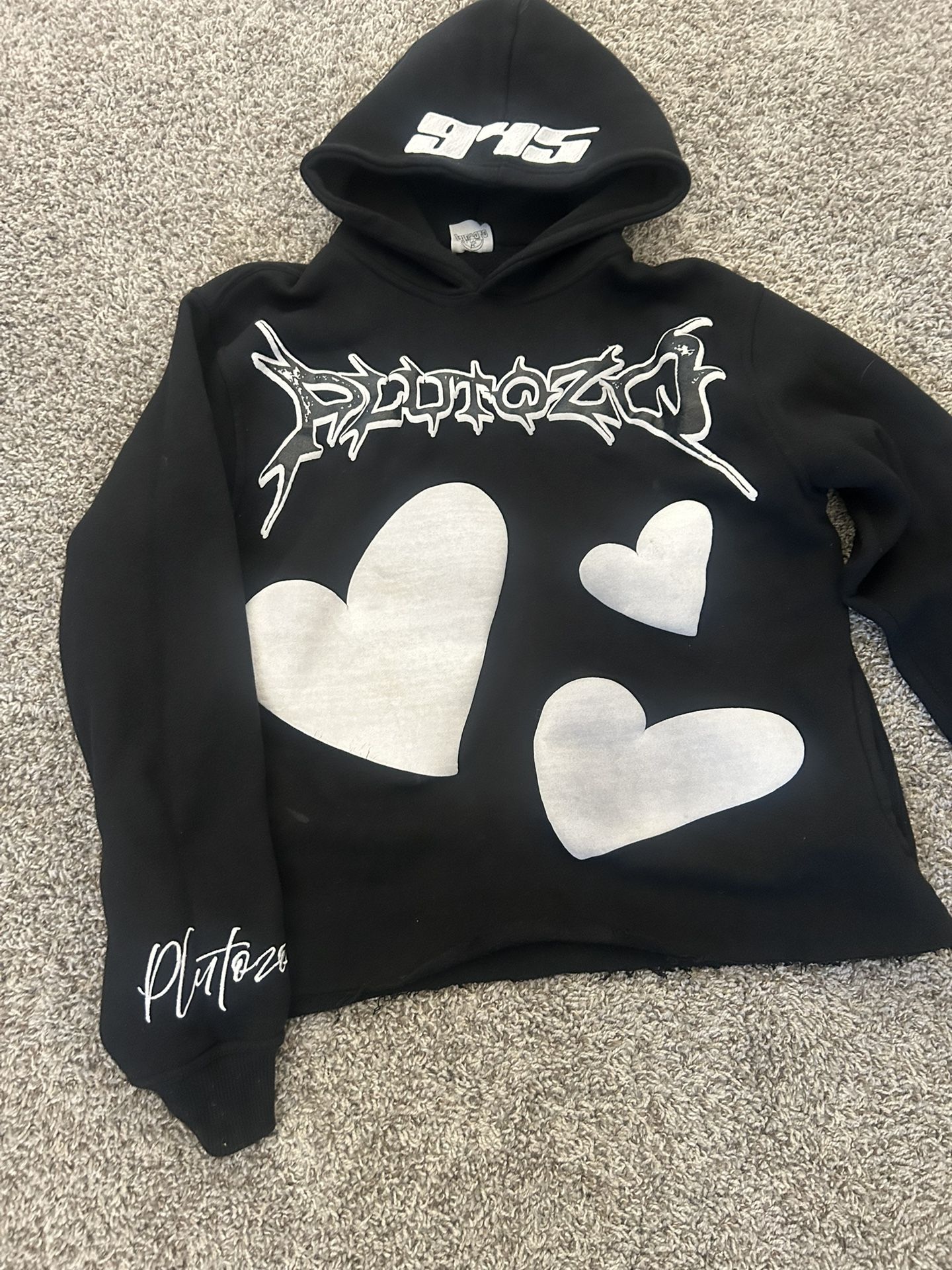 Black Plutozo Custom Brand Hoodie