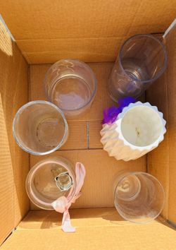 Box Of Flower Vases 