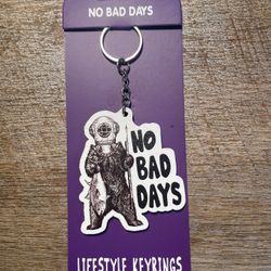 No Bad Days Wood Keychain 