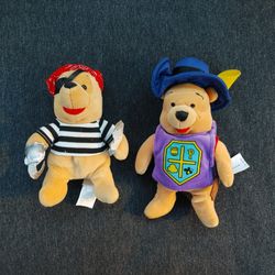 Musketeer And Pirate Winnie The Pooh Mini Bean Bag 8" Plush
