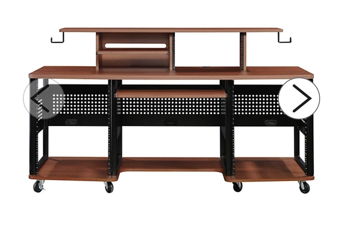 Studio RTA Producer Station Cherry Desk Multi Tier Wood