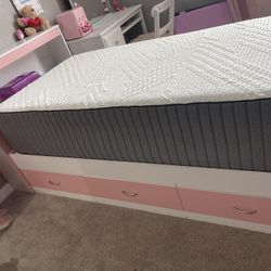Twin Size Girls Bed Set With Mattress 