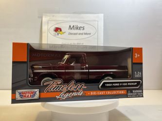 1969 Ford F-100 Diecast Model Truck, 1/24 Scale by Motormax Timeless Legends NIB