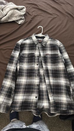 Black and White Plaid Flannel Shirt