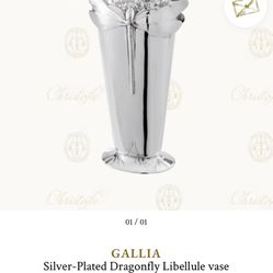 Silver Libelluie Dragonfly Vase 
