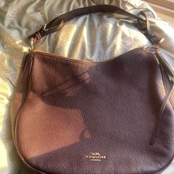 Coach leather hobo bag 