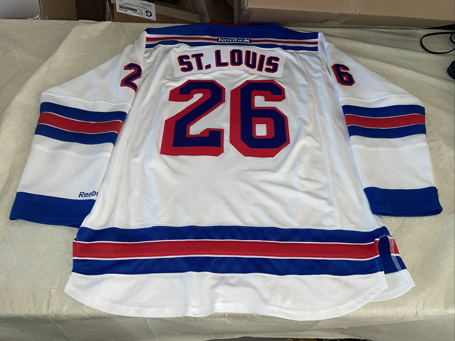 Martin St. Louis Jersey Mens Xxl New York Rangers Ny Clean Vintage White Reebok