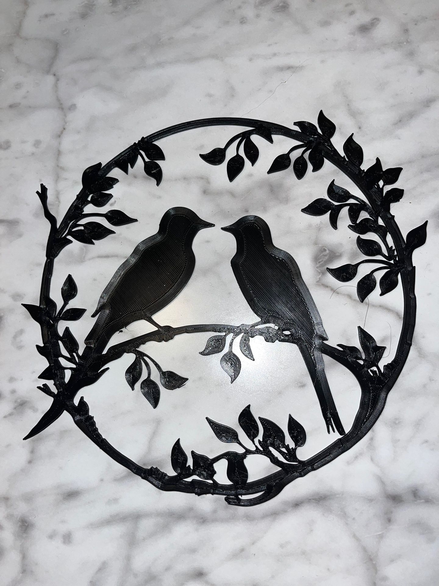 ALL NEW Unique Black Love Birds Hanging Wall Art Home or office decorations