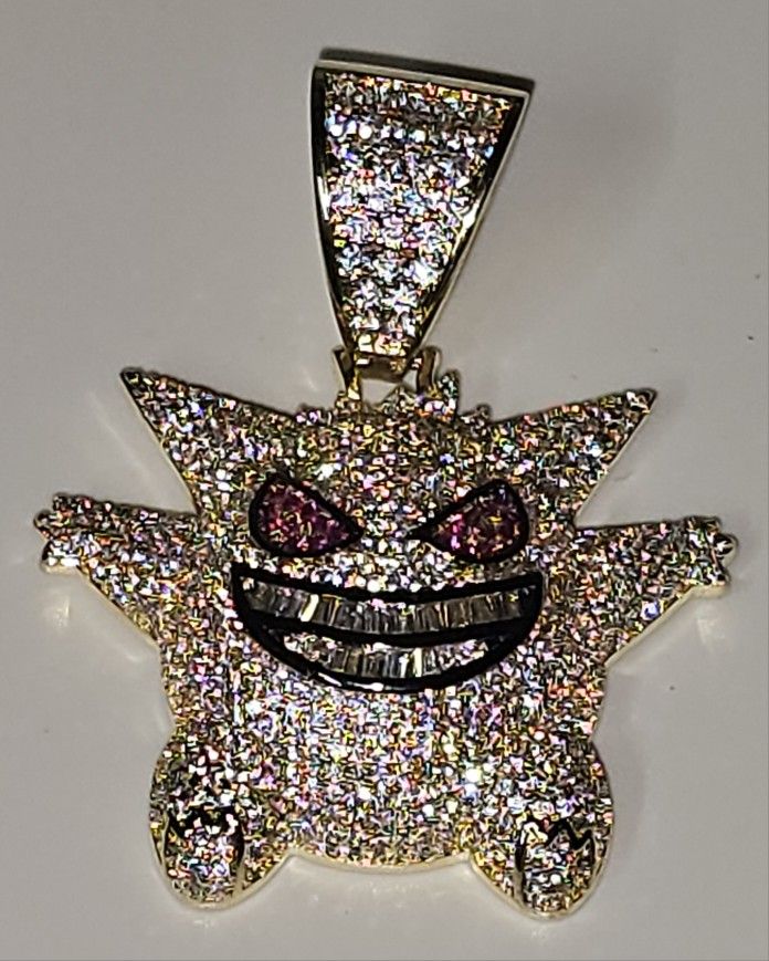 Large Cool Pokemon Gengar Bling Pendant No Chain