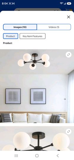 Modern Semi-Flush Ceiling Light Fixture