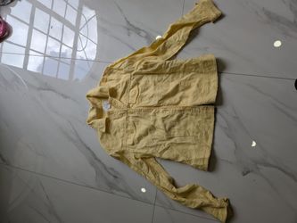 Yellow Linen Blend Jacket