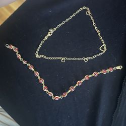 Pulsera De Ojitos Y Tobillera $500