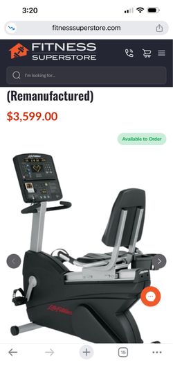 Life Fitness Integrity Series CLSR Recumbent Exercise Bike - Delivery Available