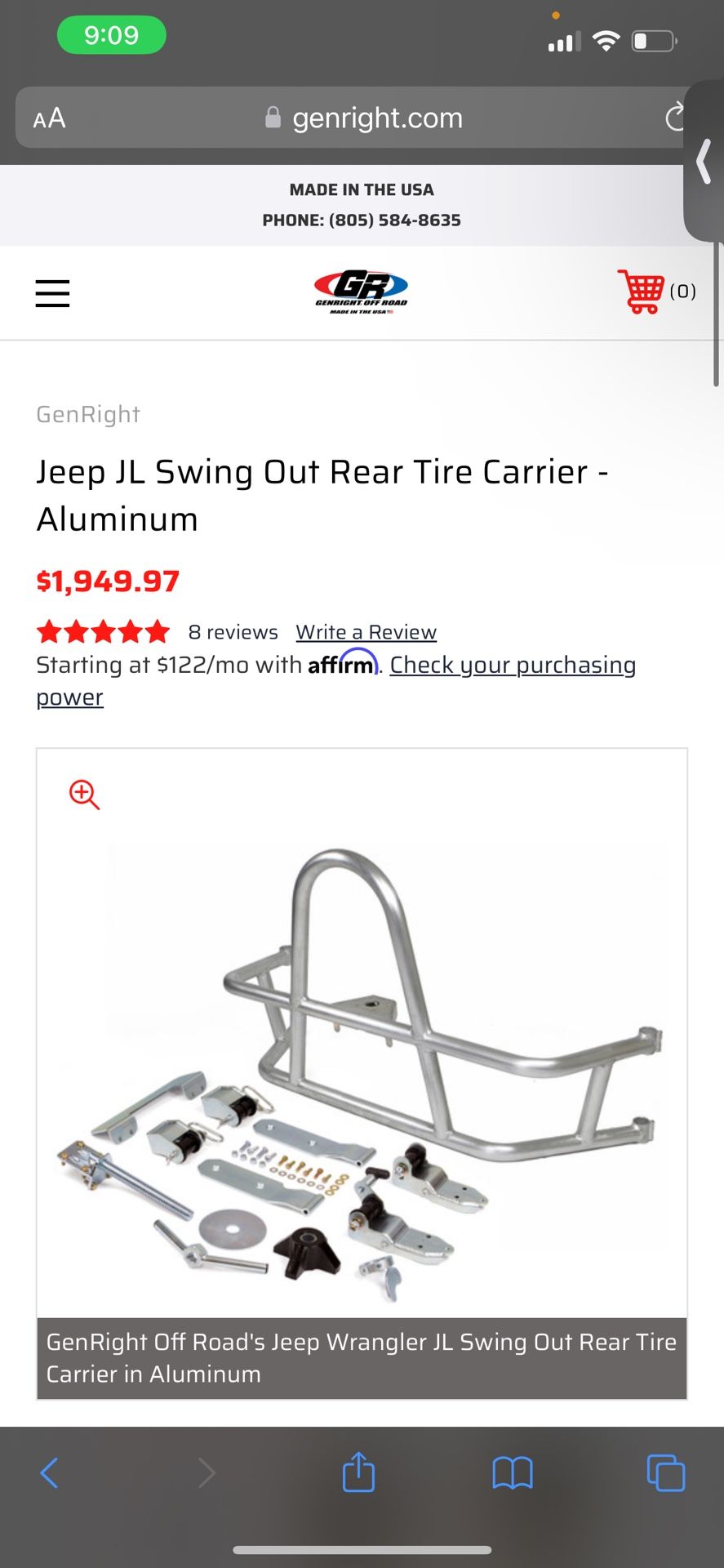 Jeep JL Tire Carrier 