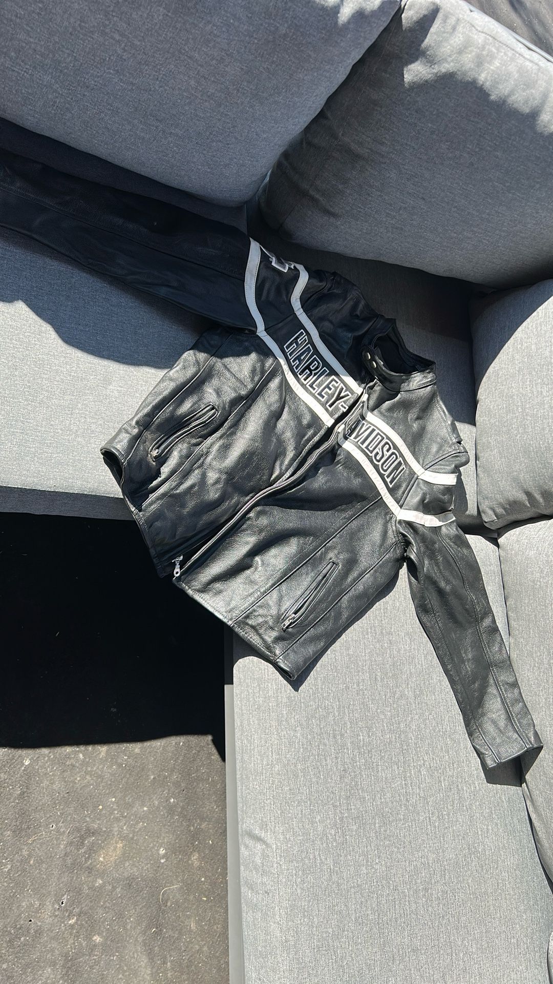 Leather Motorcycle Jacket - Harley