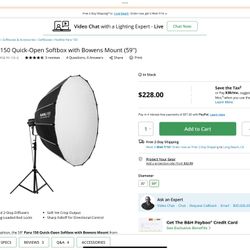 NanLite Para 150 59’’ Quick-Open Softbox
