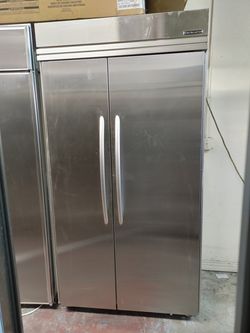 Kitchen Aid 42" stainless steel built in side by side refrigerator