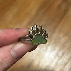 Adjustable Paw Print Mood Ring