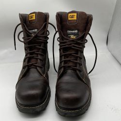 CAT Caterpillar  Leather Padded Lace Up Steel Toe Work Boots Mens 13 Wide width