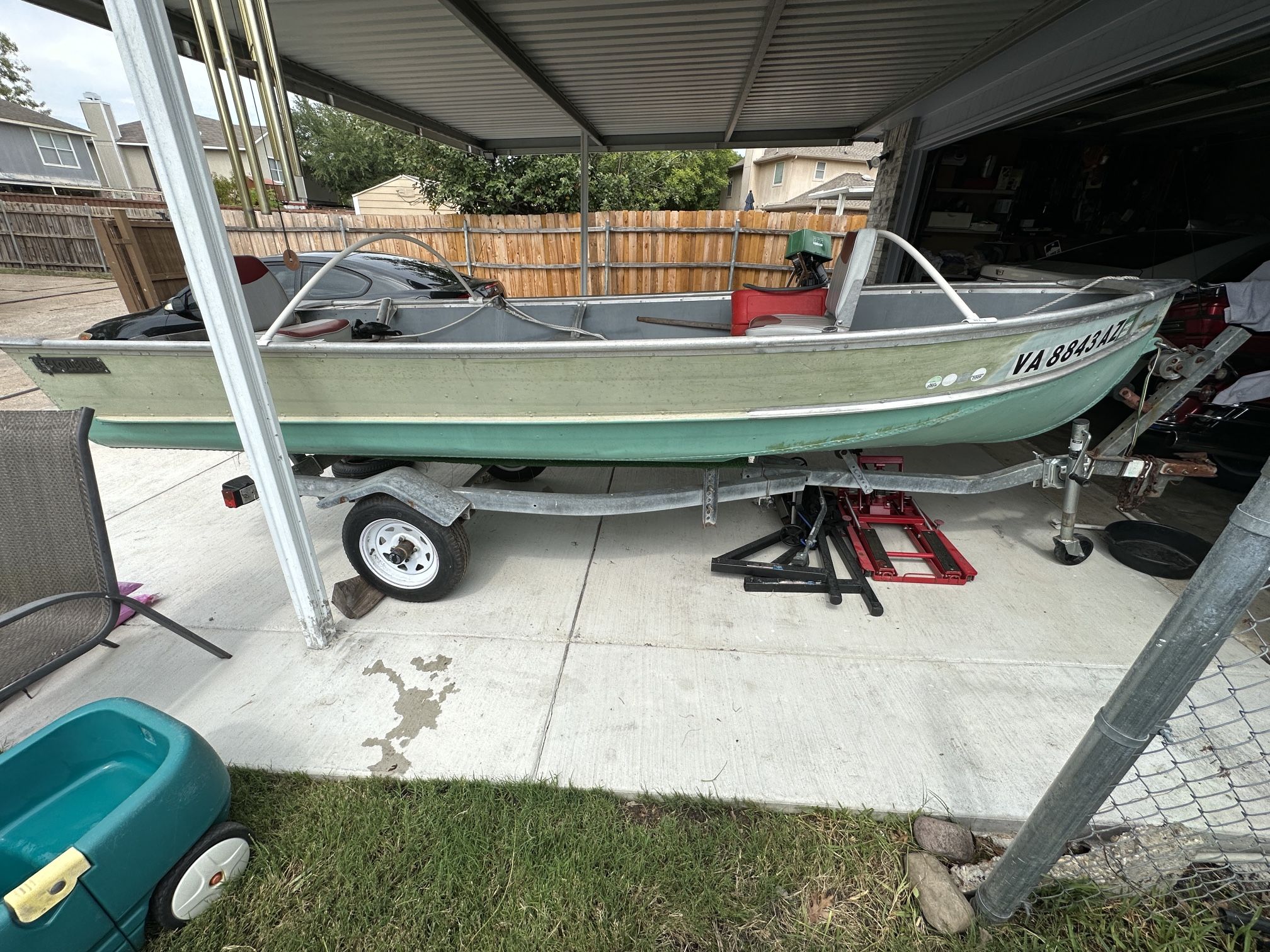 14 Ft. Aluminum, Boat And Motor for Sale in Mesquite, TX OfferUp