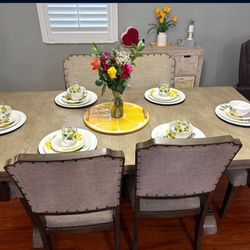 Dinning Set Table (6) Chairs