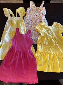 Set Of 4 Kid Girl Dresses Size 8