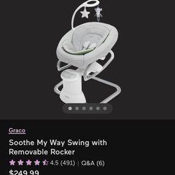 Swing with removable rocker