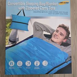 Land Shark convertible sleeping bag blanket with carry tote — Box Worn