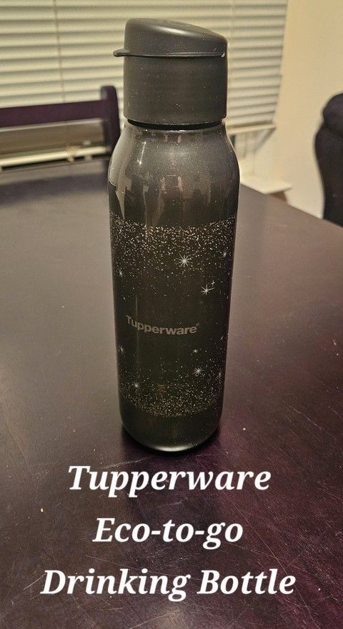 Tupperware Eco-to-go Slim Drinking Bottle With Flip Open Lid
