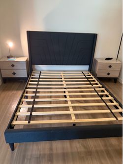 Queen Bed Frame with Headboard - Excellent Condition