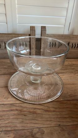 Glass cake platter & dome
