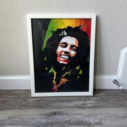 Custom Bob Marley Painting (framed)