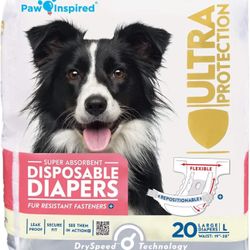 Paw Inspired Disposable Dog Diapers | Female Dog Diapers Ultra Protection
