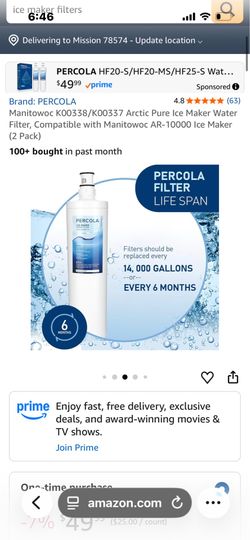 Ice maker water filter