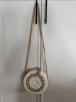 Rattan Circle Crossbody Bag Party Festival Vacation