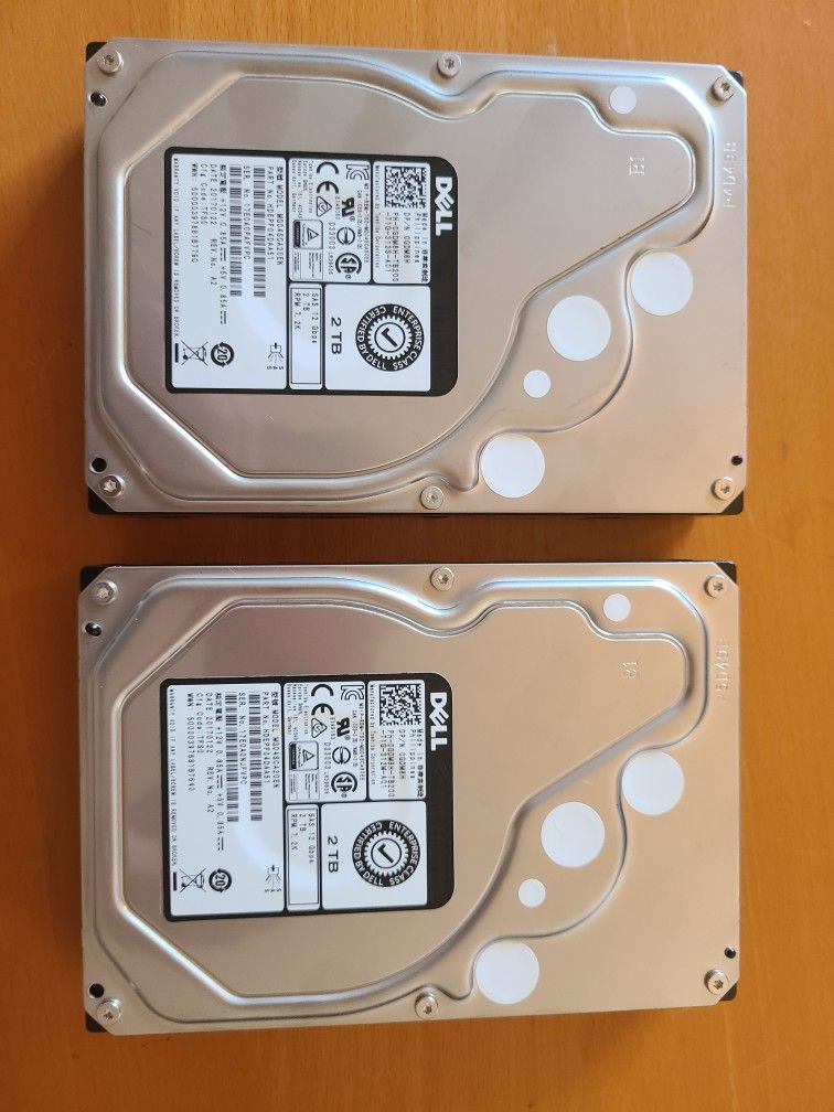 TOSHIBA/DELL 4TB 2X2 TB HDD 7.2K RPM 12GB/s SAS HARD DISK DRIVE