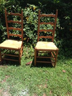 Two ladder back chairs