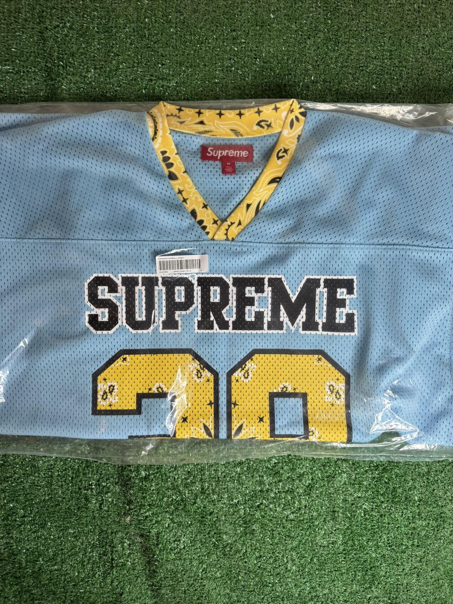 Supreme Bandana Football Jersey M blue