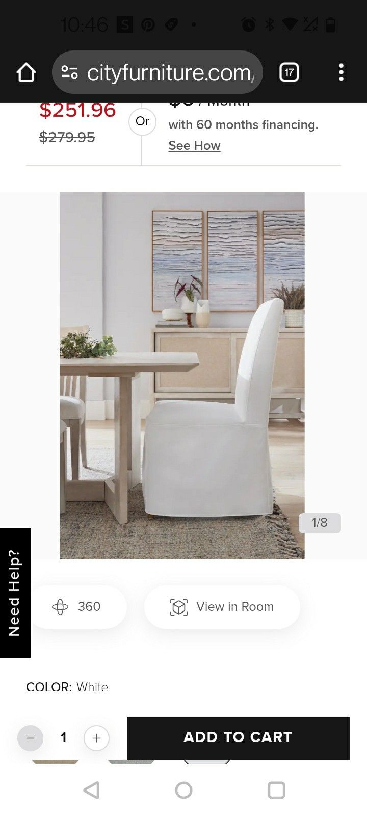 10 new /in box White Long Slipcover for  parson hair $80 Each