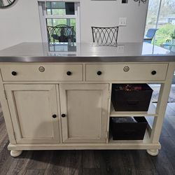 Kitchen Island & Two Chairs 