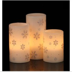 Snowflake Led Candle Set