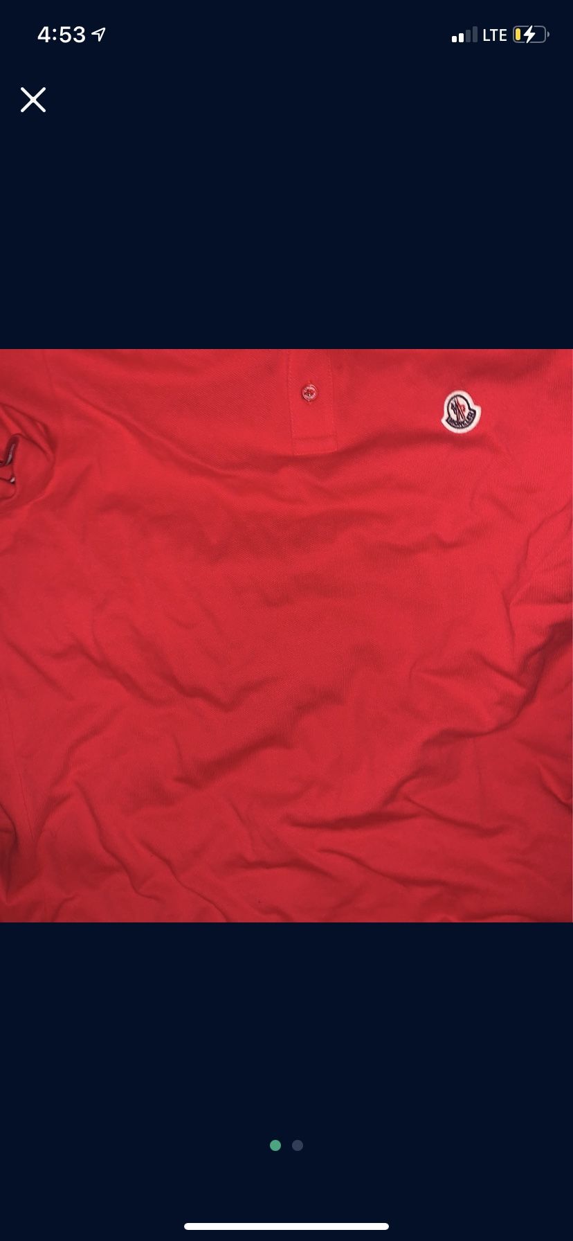 Red Moncler Polo Large