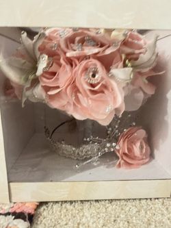 Blush Pink and Champagne Quinceañera set
