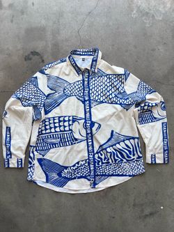 Vintage Sardine print button up