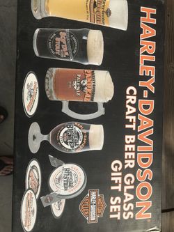 Harley Davidson craft beer set. Beer mug